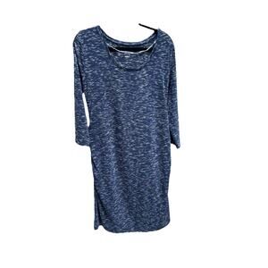 Liz Lange Women's Large Maternity For Target 3/4 sleeve Dress Stretch Navy